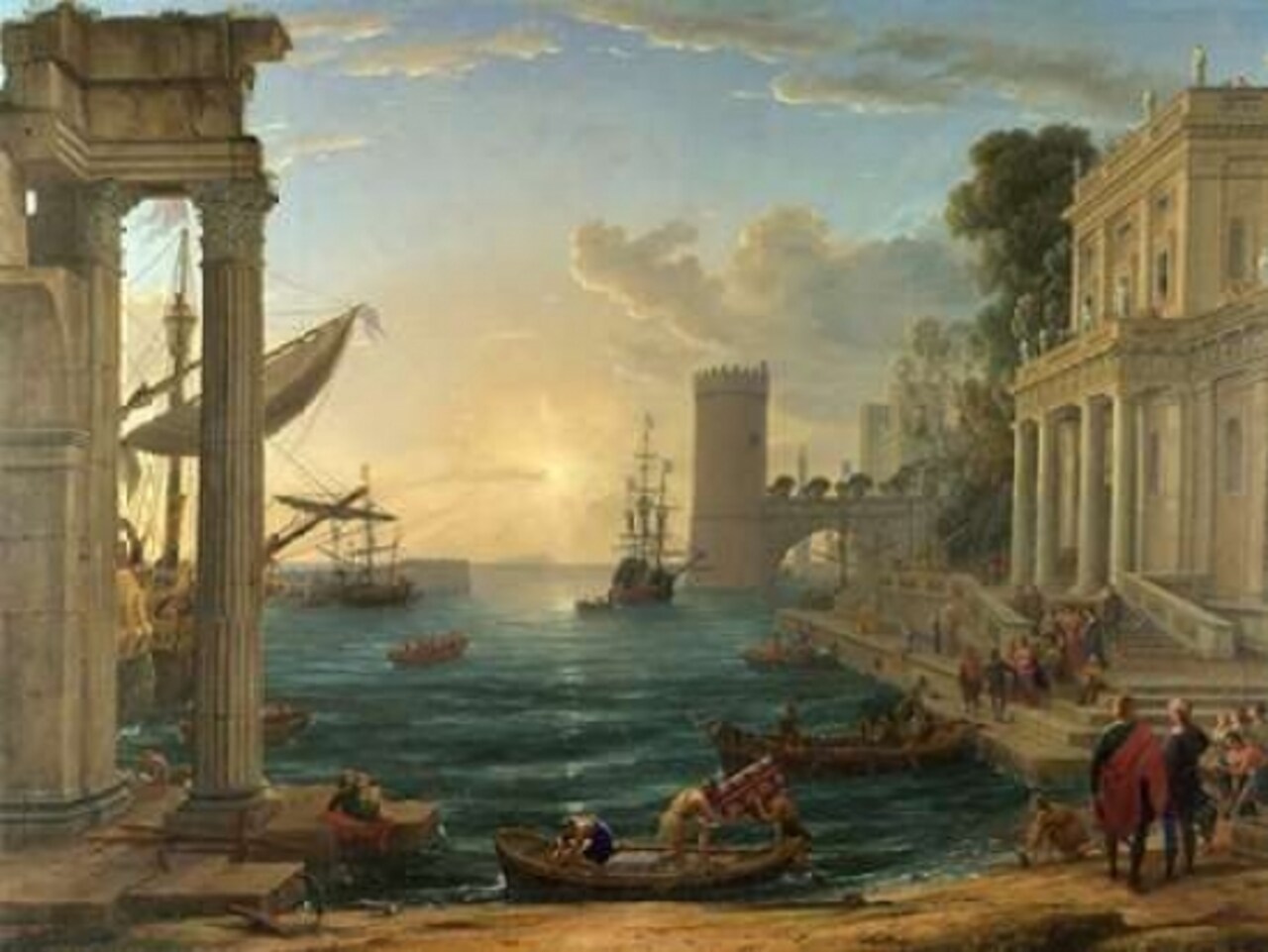 Seaport with the embarkation of the Queen of Sheba Poster Print by Claude Gellee - Item # VARPDX3AA2713
